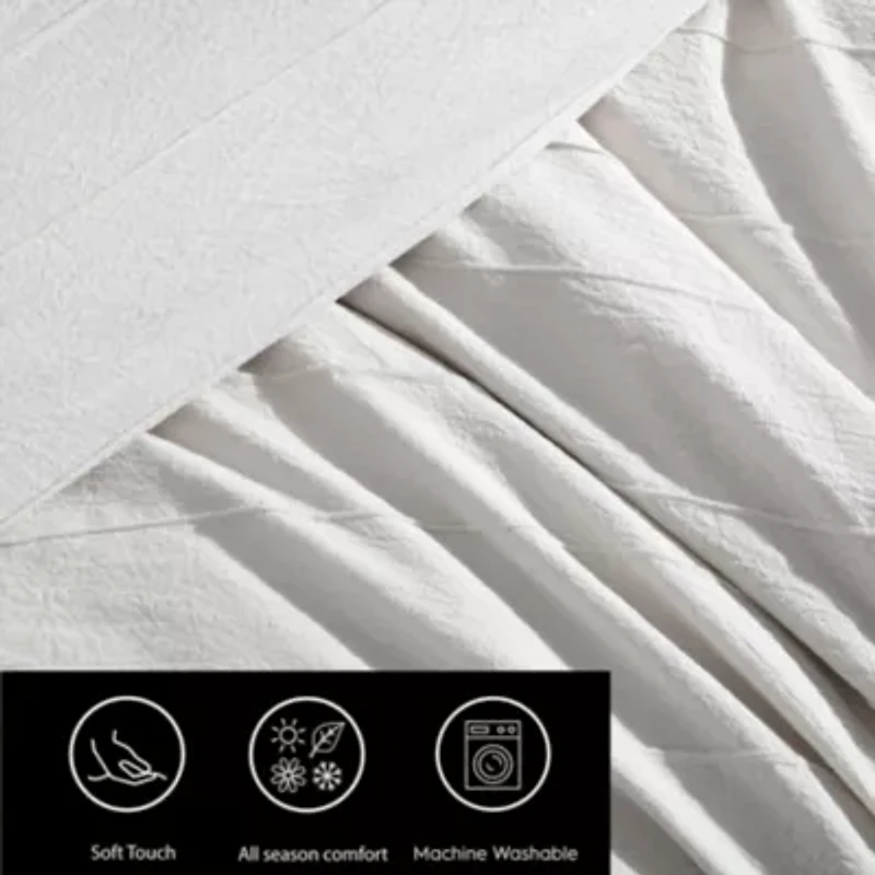 Woven Tucks Cotton Comforter Set