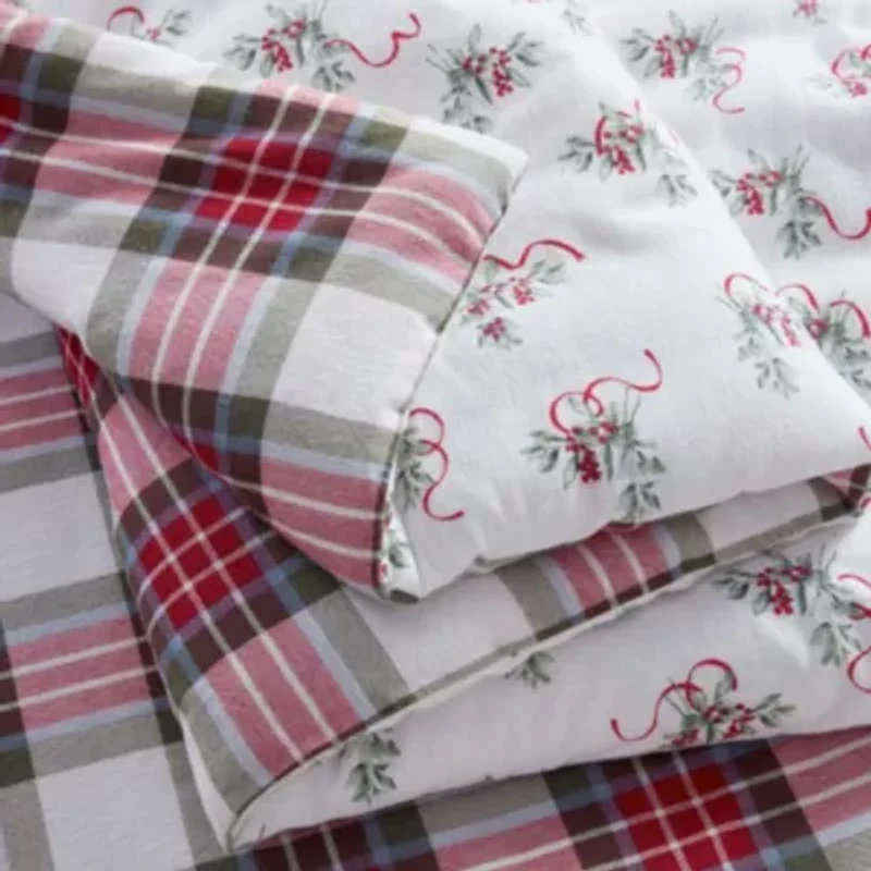 Yuletide Spruce Plaid Cotton Comforter Set