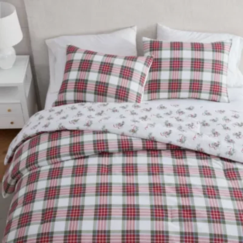 Yuletide Spruce Plaid Cotton Comforter Set