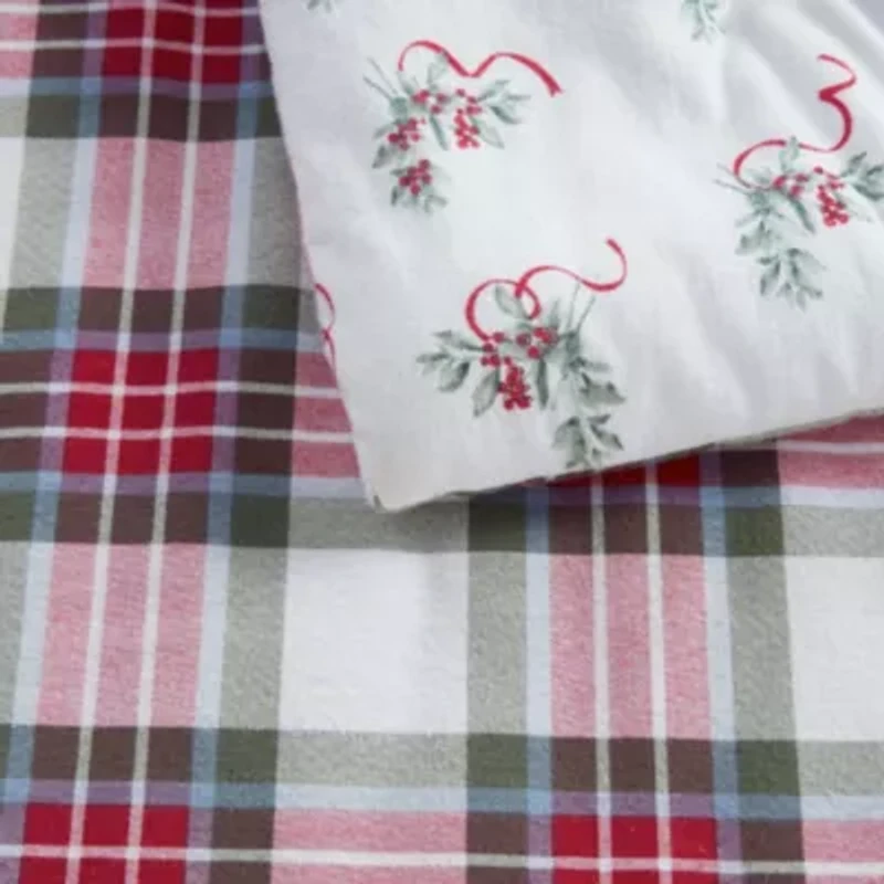 Yuletide Spruce Plaid Cotton Comforter Set