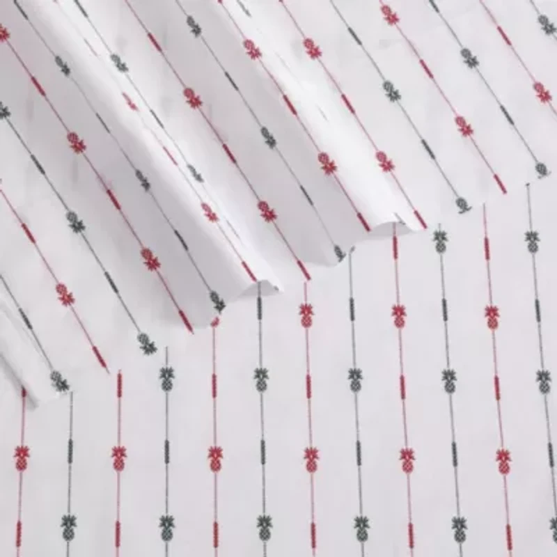 Pineapple Pinstripe Cotton Sheet Set