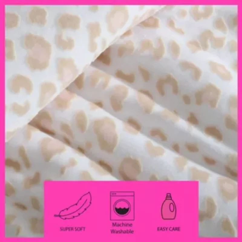 Betseys Leopard Microfiber Comforter Set