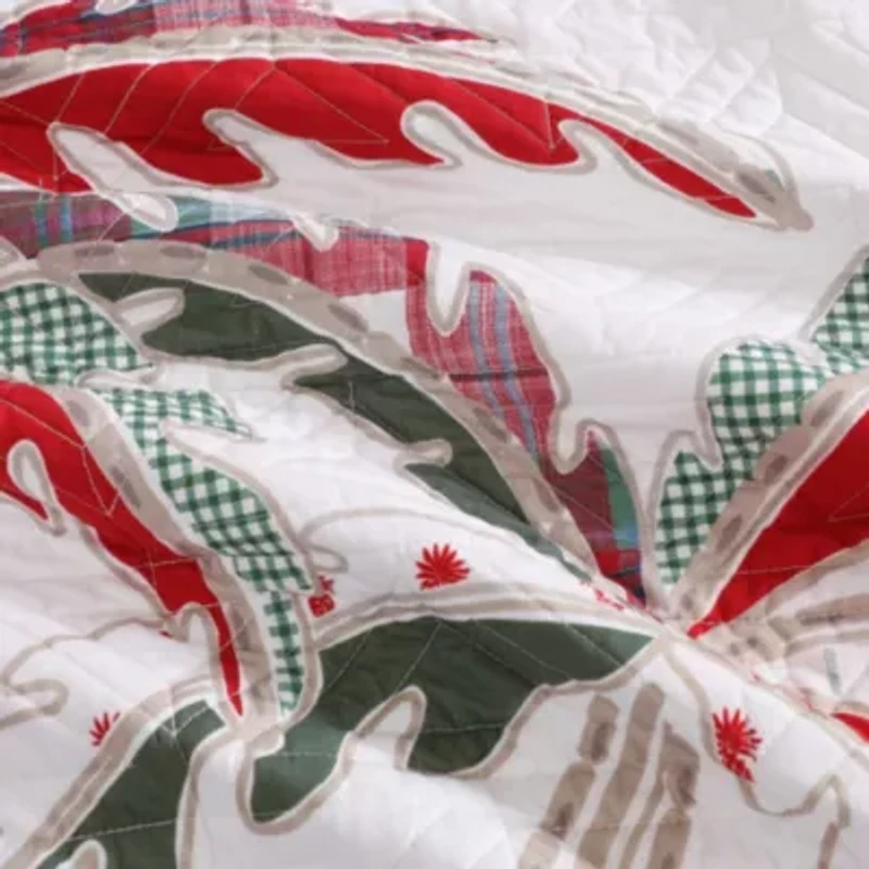 Palm Tree Patchwork Cotton Quilt Set