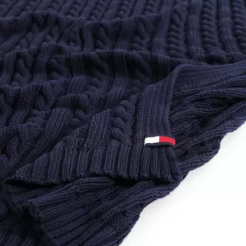 Hilfiger Cable Knit Cotton Throw
