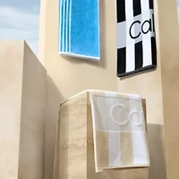 Beach Stripe Logo Cotton Blend Towel Set