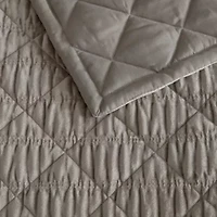 Crushed Velvet Microfiber Quilt Set