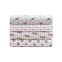 Flamingo Santa Cotton Sheet Set
