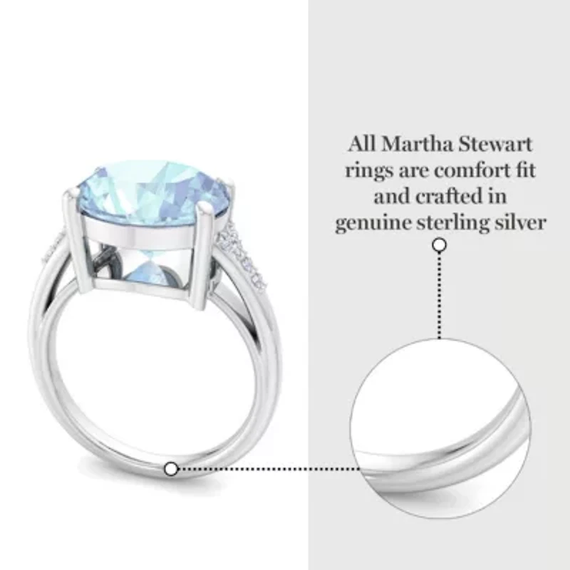 Lab Created 4 1/2 Carat Oval Shape Gemstone and Grown Diamond Ring Sterling Silver