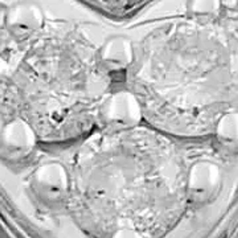Womens Diamond Heart Ring