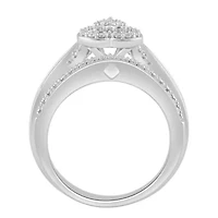 Womens Diamond Heart Ring
