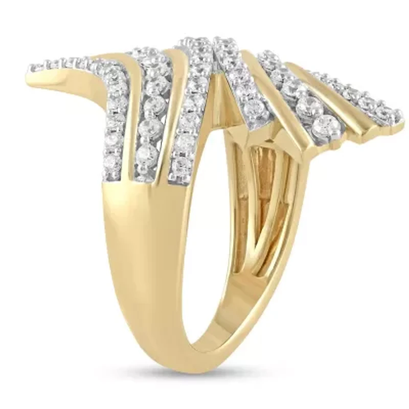 Lab Created Womens Diamond  BypassRing