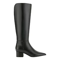 Gradia Wide Calf Pointy Toe Tall Shaft Dress Boots