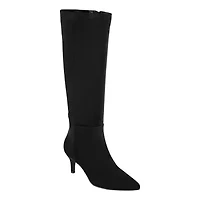 Glint Wide Calf Pointy Toe Tall Shaft Dress Boots