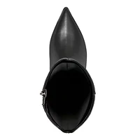 Glint Wide Calf Pointy Toe Tall Shaft Dress Boots