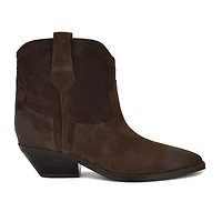 Abreve Pointy Toe Block Heel Dress Booties