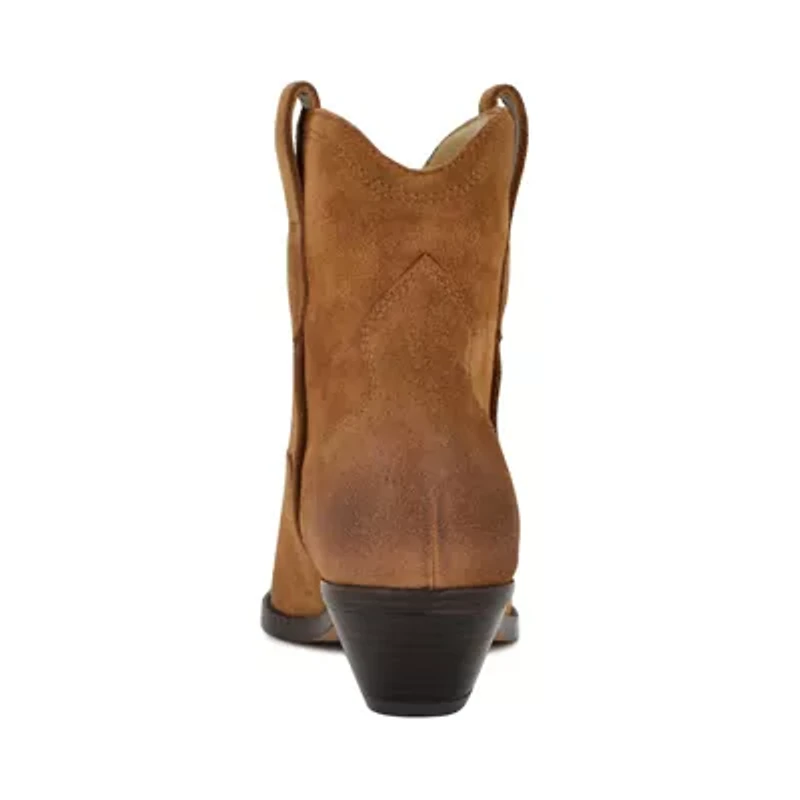 Abreve Pointy Toe Block Heel Dress Booties