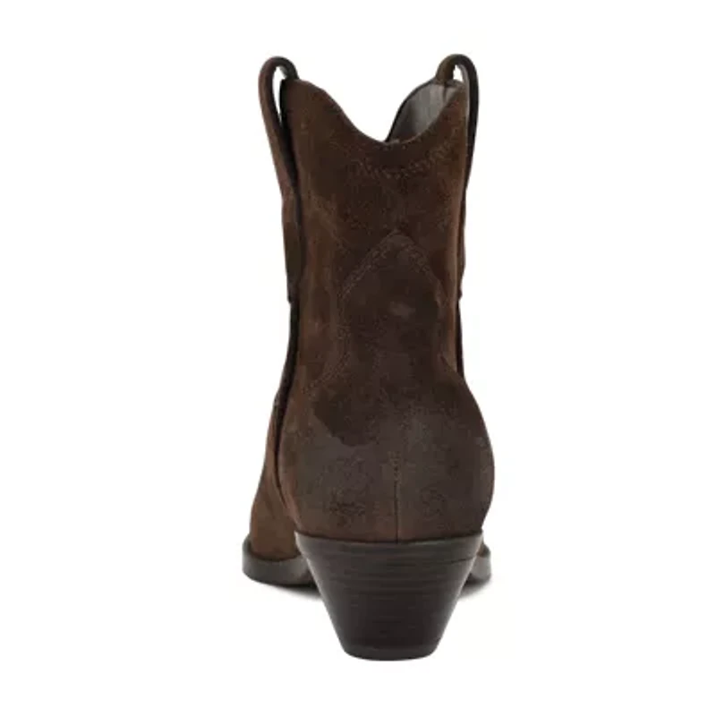 Abreve Pointy Toe Block Heel Dress Booties