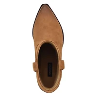 Abreve Pointy Toe Block Heel Dress Booties