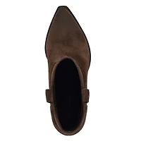 Abreve Pointy Toe Block Heel Dress Booties