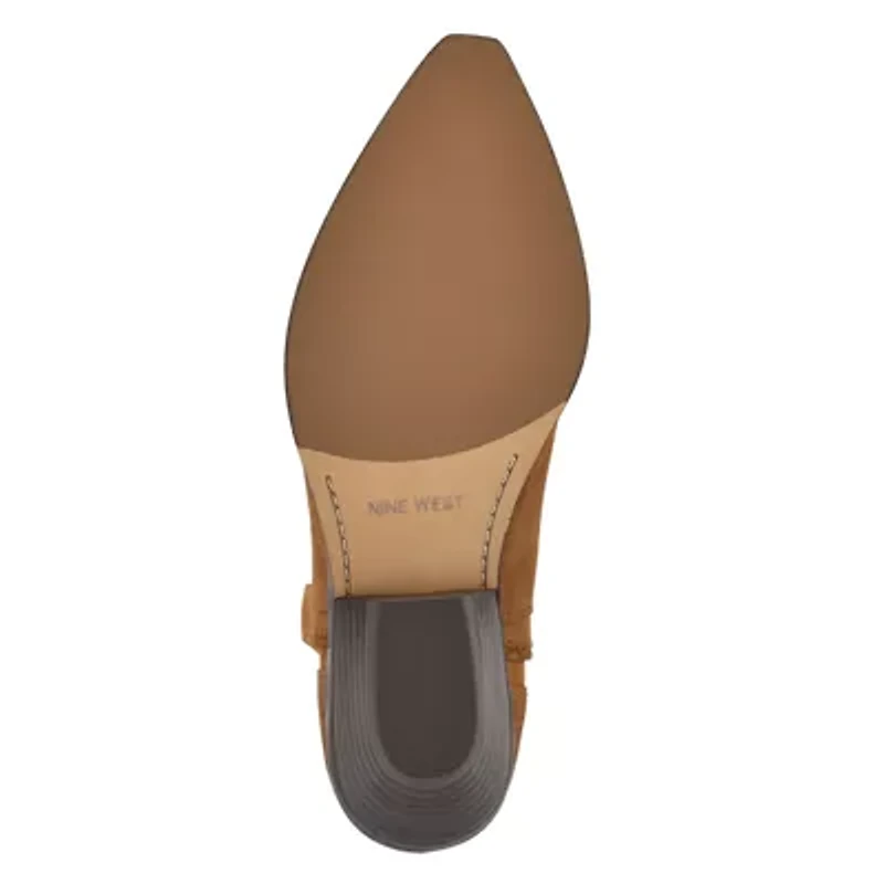 Abreve Pointy Toe Block Heel Dress Booties