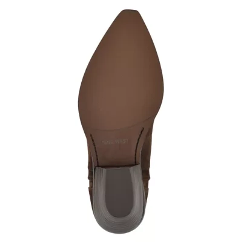 Abreve Pointy Toe Block Heel Dress Booties
