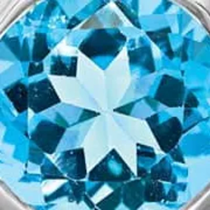 1.3 ct. t.w. Sky Blue Topaz Circle Stud Earrings Rhodium-plated Sterling Silver