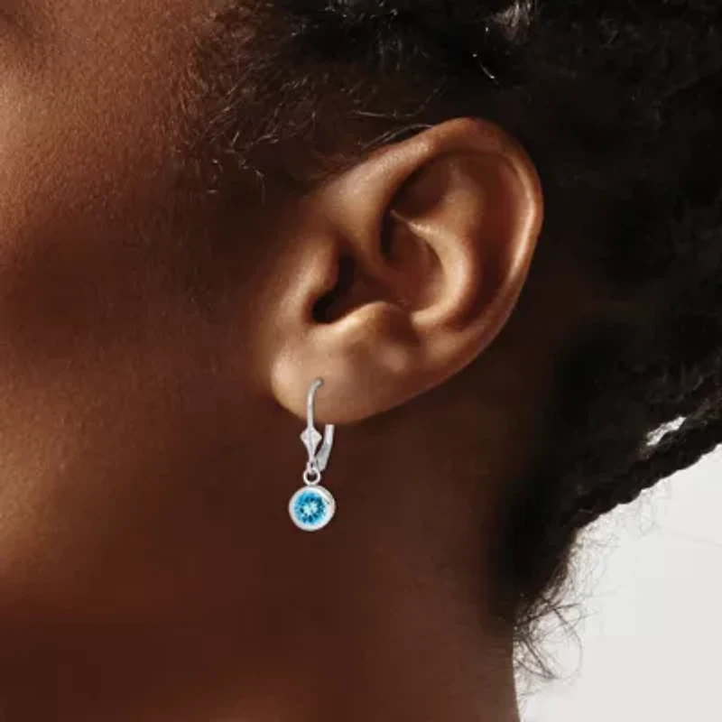 1.5 ct. t.w. Citrine Drop Earrings Rhodium-plated Sterling Silver