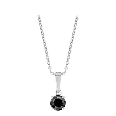 1/4 ct. tw. Black Diamond Solitare pendant 10K Gold