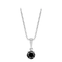 1/4 ct. tw. Black Diamond Solitare pendant 10K Gold