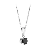 1/4 ct. tw. Black Diamond Solitare pendant 10K Gold