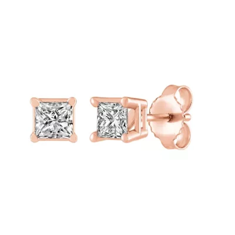 1/ ct. tw. Diamond Princess Friction Solitare Earring 14K Gold