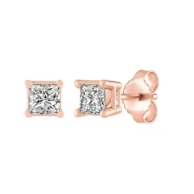 1/ ct. tw. Diamond Princess Friction Solitare Earring 14K Gold
