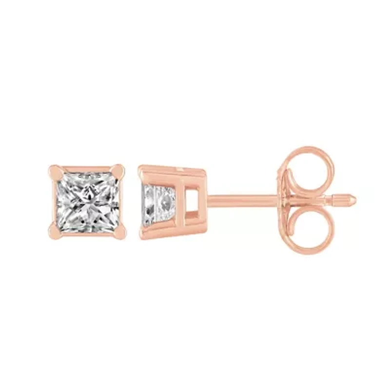 1/ ct. tw. Diamond Princess Friction Solitare Earring 14K Gold