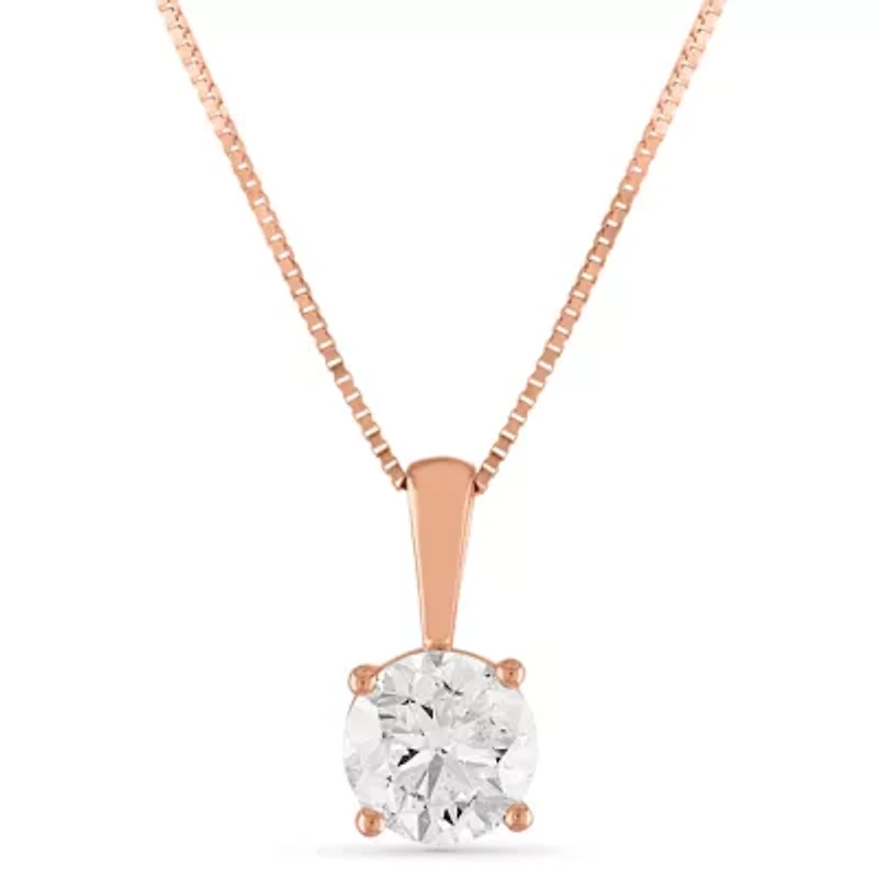 1 ct. tw. Diamond Solitare Pendant 14K Gold