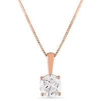 1 ct. tw. Diamond Solitare Pendant 14K Gold
