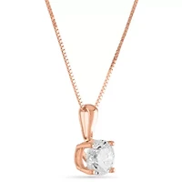 1 ct. tw. Diamond Solitare Pendant 14K Gold