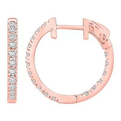 1 ct. tw. Diamond Hoop Earring 10K Gold