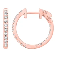 1 ct. tw. Diamond Hoop Earring 10K Gold