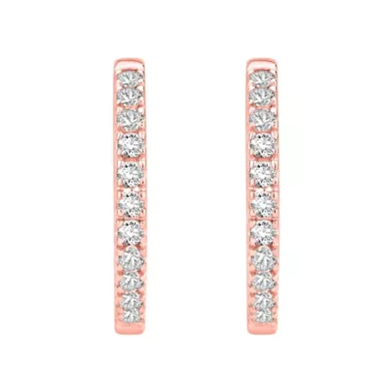 1 ct. tw. Diamond Hoop Earring 10K Gold