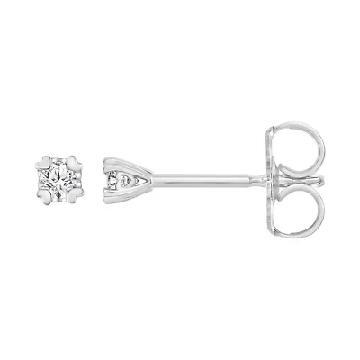1/20 ct. tw. Diamond Heart Prongs Stud Earring 14K Gold