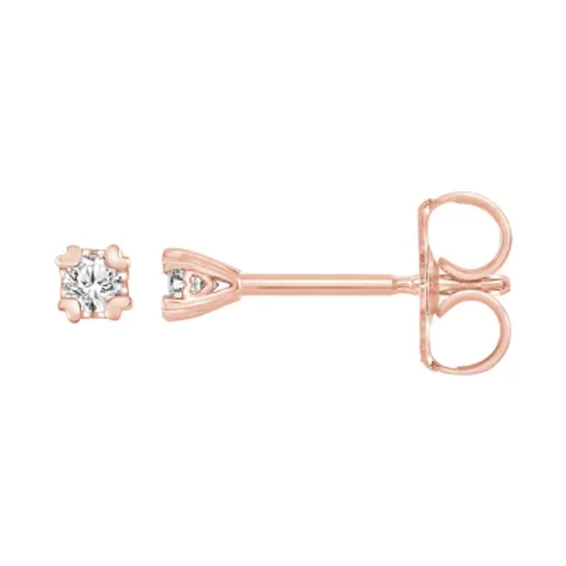 1/20 ct. tw. Diamond Heart Prongs Stud Earring 14K Gold