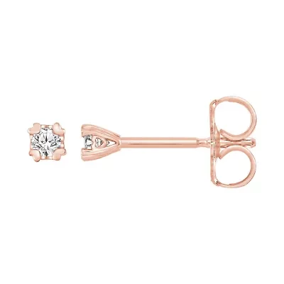 1/20 ct. tw. Diamond Heart Prongs Stud Earring 14K Gold