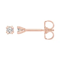 1/20 ct. tw. Diamond Heart Prongs Stud Earring 14K Gold