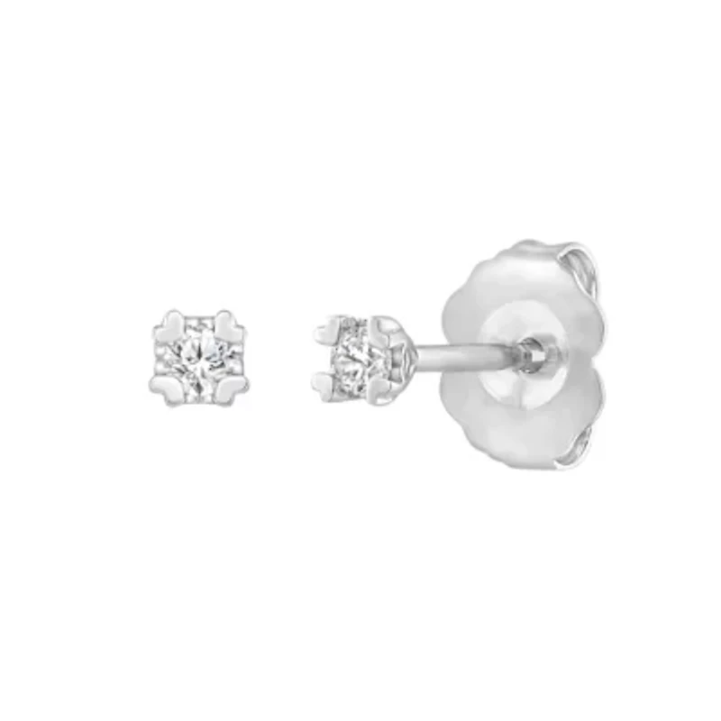 1/20 ct. tw. Diamond Heart Prongs Stud Earring 14K Gold