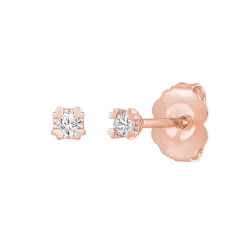 1/20 ct. tw. Diamond Heart Prongs Stud Earring 14K Gold