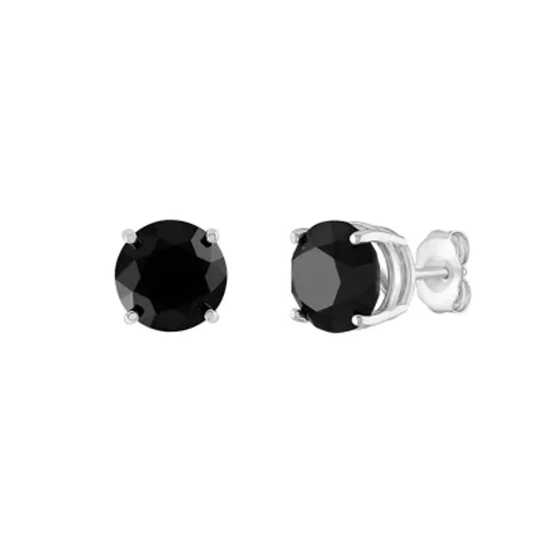 4 ct. tw. Black Diamond Screwback Earring 10K Gold