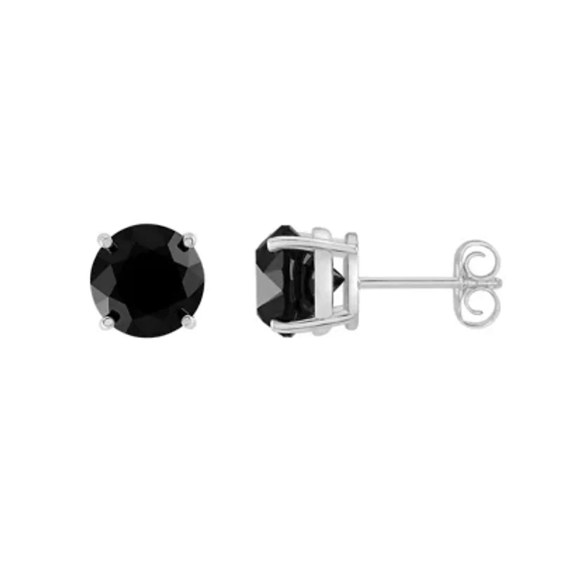 4 ct. tw. Black Diamond Screwback Earring 10K Gold