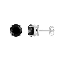 4 ct. tw. Black Diamond Screwback Earring 10K Gold