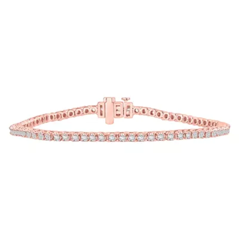 2 ct. tw. Diamond Straight Line Bracelet 10K Gold