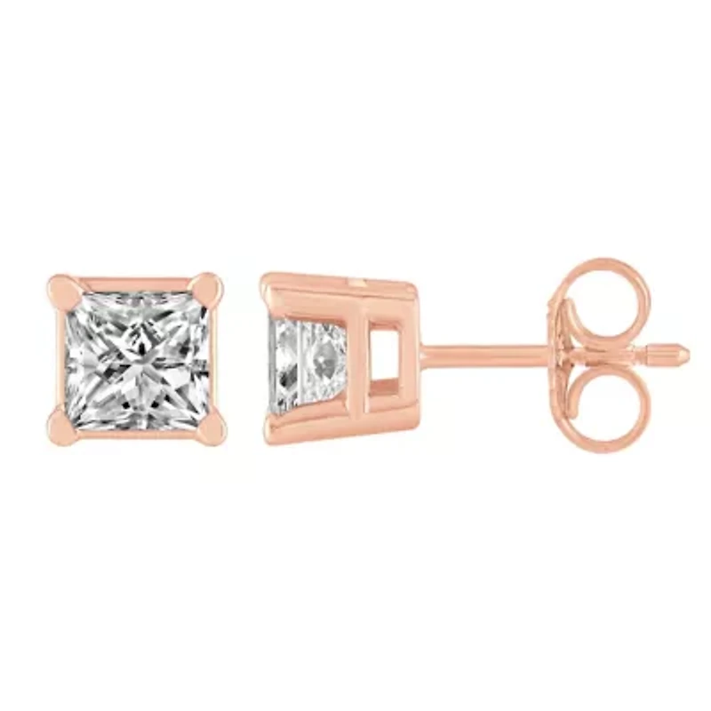 1/2 ct. tw. Diamond Princess Friction Stud Earring 14K Gold